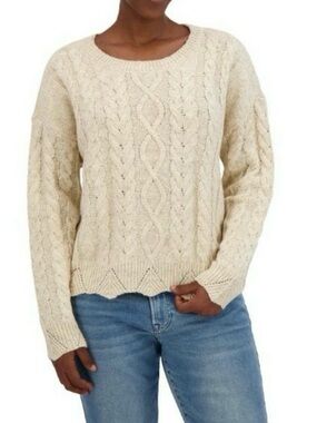 NWT Lucky Brand Cable Knit Sweater, Tan
